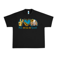 Black Peace Love Cocker Spaniel Urban Heavy Tee - Jasminsmagicworld