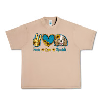 Burro Peace Love Cocker Spaniel Urban Heavy Tee - Jasminsmagicworld