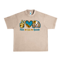 French Oak Peace Love Cocker Spaniel Urban Heavy Tee - Jasminsmagicworld