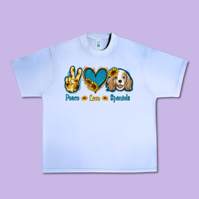 Peace Love Cocker Spaniel Urban Heavy Tee Designed By Jasminsmagicworld