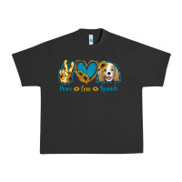 Pigment Black Peace Love Cocker Spaniel Urban Heavy Tee - Jasminsmagicworld