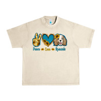 Sandshell Peace Love Cocker Spaniel Urban Heavy Tee - Jasminsmagicworld