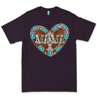 Plum mama heart cowhide Premium Tee - CowhideDigitalArt