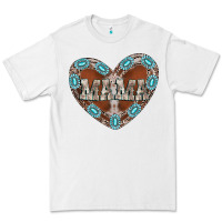 White mama heart cowhide Premium Tee - CowhideDigitalArt