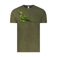 Vintage Olive Ring Necked Parakeet Vintage Tee - LillyAllenDesigns