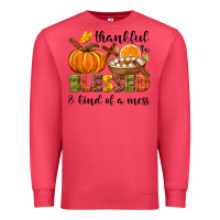 Cardinal Thankful blessed and kind of a mess Premium Sweatshirt - NancyCooperArtShop