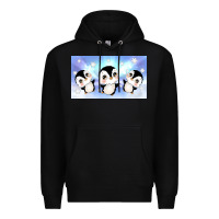 Black cute penguin Premium Hoodie - TumblerDesignByShophia