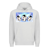 Dove Grey cute penguin Premium Hoodie - TumblerDesignByShophia