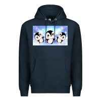 Navy cute penguin Premium Hoodie - TumblerDesignByShophia