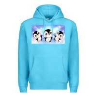 Ocean Blue cute penguin Premium Hoodie - TumblerDesignByShophia