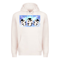 Pale Pink cute penguin Premium Hoodie - TumblerDesignByShophia