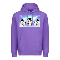 Purple cute penguin Premium Hoodie - TumblerDesignByShophia
