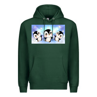 Sports Green cute penguin Premium Hoodie - TumblerDesignByShophia