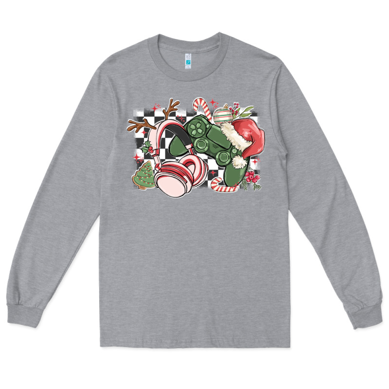 Gamer Christmas Game Controller Long Sleeve Tee by MaliasSmallBusiness | Teevron