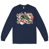 Navy gamer christmas game controller Long Sleeve Tee - MaliasSmallBusiness