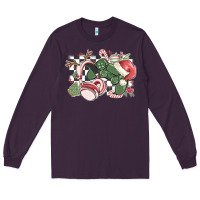 Plum gamer christmas game controller Long Sleeve Tee - MaliasSmallBusiness