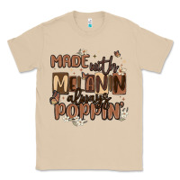 Mushroom made with melanin always poppin Classic Tee - MaliasSmallBusiness