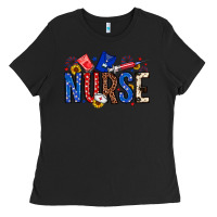 Black American Nurse Ladies Tee - Neo Western