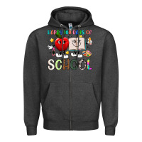 Charcoal Heather happy 100 days of school Zipper Hoodie - Artiststas