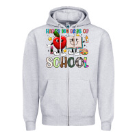Heather Grey happy 100 days of school Zipper Hoodie - Artiststas