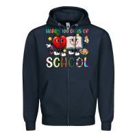 Navy happy 100 days of school Zipper Hoodie - Artiststas