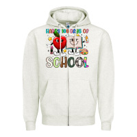 Oatmeal Heather happy 100 days of school Zipper Hoodie - Artiststas
