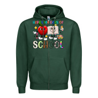Sports Green happy 100 days of school Zipper Hoodie - Artiststas