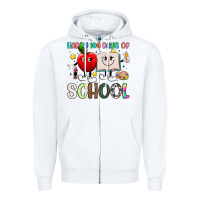 White happy 100 days of school Zipper Hoodie - Artiststas