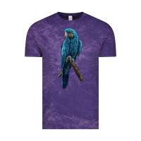 Cloud Purple Hyacinth Macaw Vintage Tee - LillyAllenDesigns