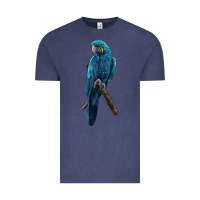 Vintage Denim Hyacinth Macaw Vintage Tee - LillyAllenDesigns