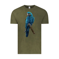 Vintage Olive Hyacinth Macaw Vintage Tee - LillyAllenDesigns