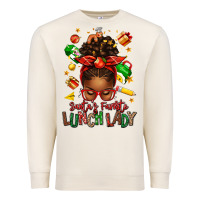 Sandshell santas favorite lunch lady afro messy bun Premium Sweatshirt - texasbilliewilder