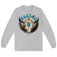 Moon Dust wallen with bull skull Long Sleeve Tee - NancyCooperArtShop