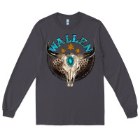 Smoke wallen with bull skull Long Sleeve Tee - NancyCooperArtShop