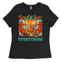 Black pumpkin spice everything Ladies Tee - HRA Design Shop