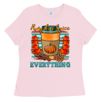 Bubblegum Pink pumpkin spice everything Ladies Tee - HRA Design Shop