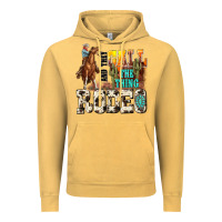 Vintage Mustard and they call the thing rodeo Vintage Hoodie - NancyCooperArtShop