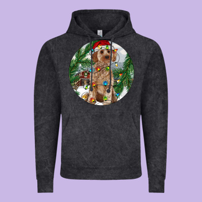 Cockapoo Christmas Vintage Hoodie Designed By Ranaportraitstore