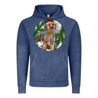 Vintage Denim Cockapoo Christmas Vintage Hoodie - RanaPortraitStore