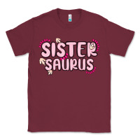 Burgundy sister saurus Classic Tee - MaliasSmallBusiness