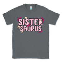 Charcoal Heather sister saurus Classic Tee - MaliasSmallBusiness
