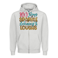100 Days Of Sparkle Learning And Loughs Zipper Hoodie | Teevron