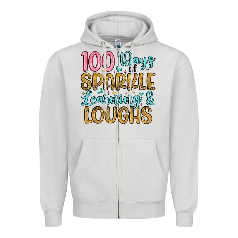 100 Days Of Sparkle Learning And Loughs Zipper Hoodie by Artiststas | Teevron