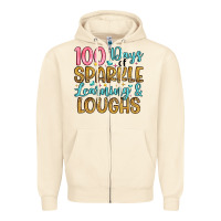 Sandshell 100 days of sparkle learning and loughs Zipper Hoodie - Artiststas