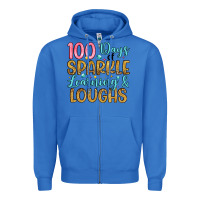 True Royal 100 days of sparkle learning and loughs Zipper Hoodie - Artiststas