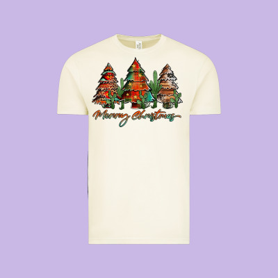 Western Christmas Trees Merry Christmas Vintage Tee Designed By Jasminsmagicworld