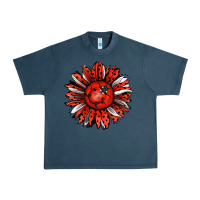 Midnight Navy Ladybug Sunflower Urban Heavy Tee - Jasminsmagicworld