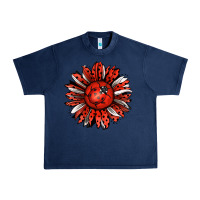 Navy Ladybug Sunflower Urban Heavy Tee - Jasminsmagicworld