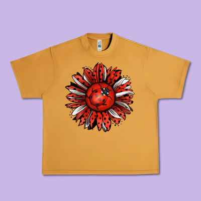 Ladybug Sunflower Urban Heavy Tee Designed By Jasminsmagicworld