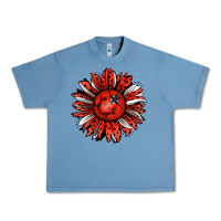 Pebble Blue Ladybug Sunflower Urban Heavy Tee - Jasminsmagicworld